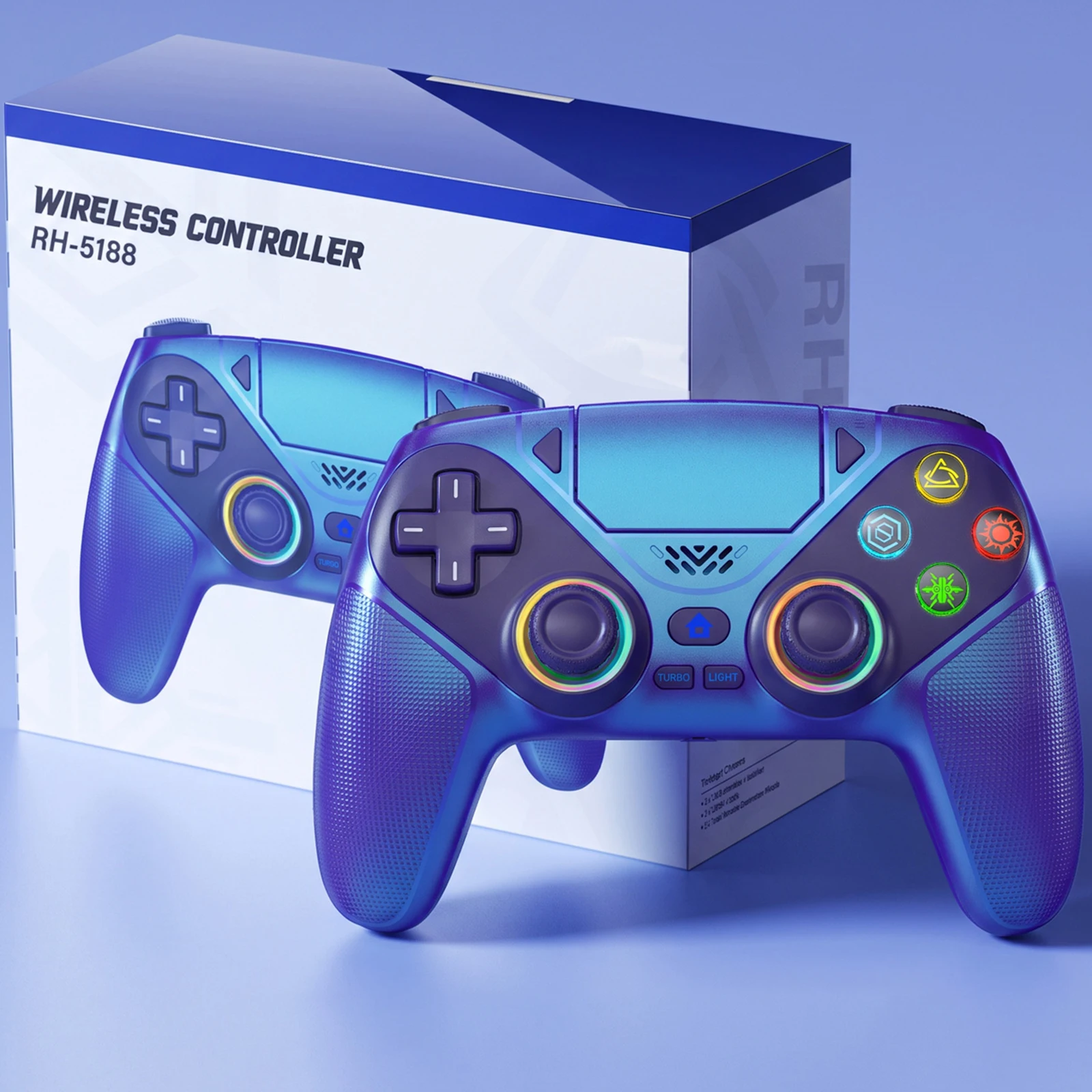 Controller voor Playstation 5 PS5/PS5 Pro/Slim/PC Gamepads met Hall Effect RGB draadloze gamecontroller joystick Marco/Turbo programma