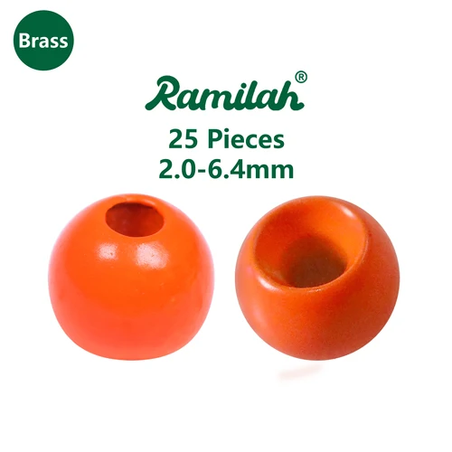 25 piezas 31 colores 2,0-6,4 mm cuentas de latón Cyclops para atado de moscas