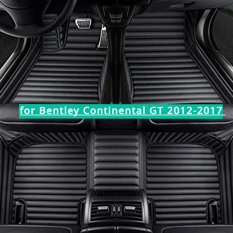 Custom Car Floor Mats for Bentley Continental GT 2012-2017 Mulsanne Bentayga Waterproof Accessories Auto leather Carpet Foot