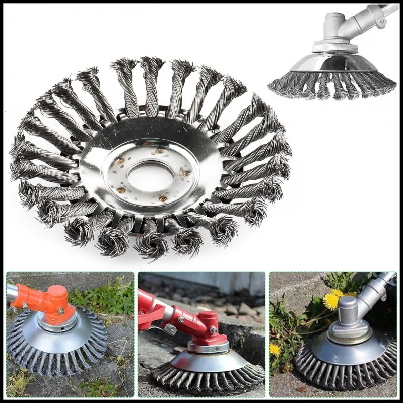 

Газонокосилка, стальная проволока, триммер для травы, 6-дюймовое проволочное колесо, триммер для сорняков, 81-дюймовая витая садовая универсальная аксессуары