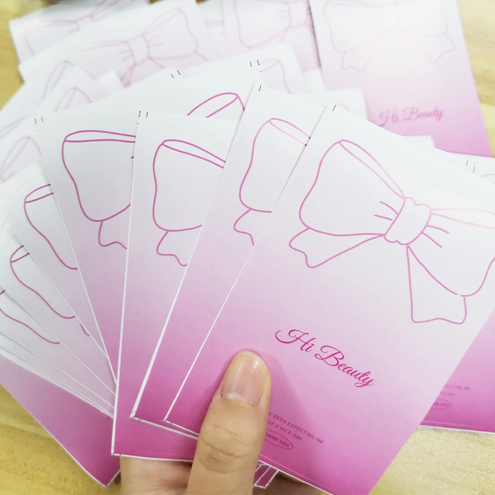 Adesivos de agradecimento com laço rosa, 50 peças, para pequenas empresas, caixa de presente, embalagem, etiqueta de vedação decorativa, "You have me esperando"