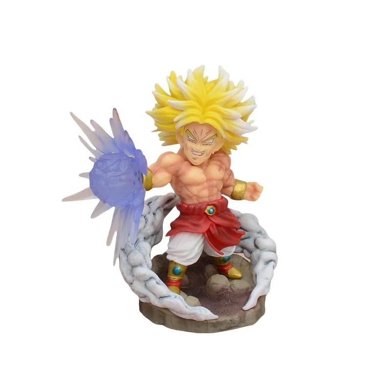 Drachen ball Vegeta Goku Broli Super Saiyan Mini GK PVC Statue Action Figur Schreibtisch Sammler Anime Modell Spielzeug Figuren Geschenk 9cm