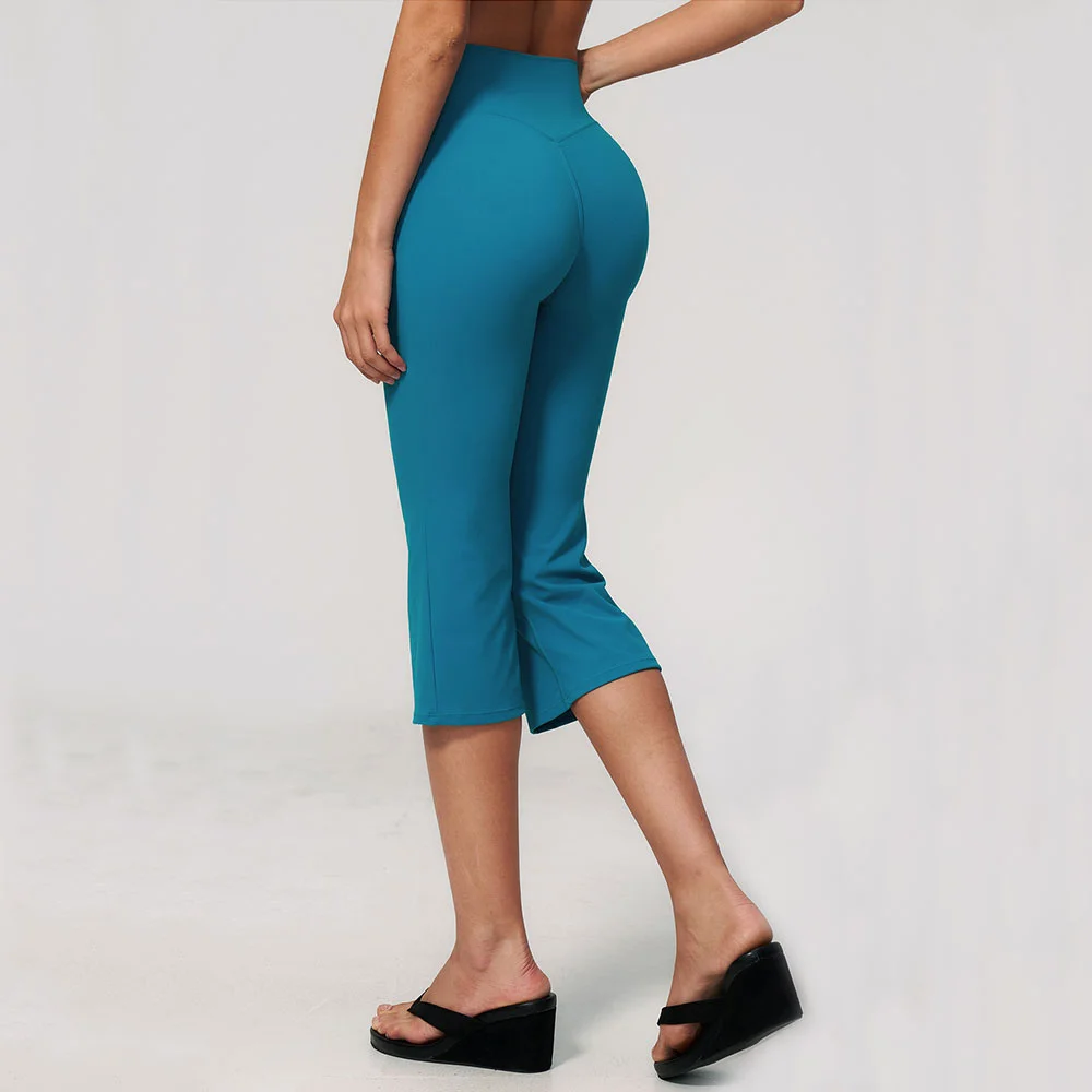 Yoga Capri Pants Women's Sports Leggings High Waist Wide Leg Pants Slim Leggings Yoga Casual Sports Pants Running Exercise Pants