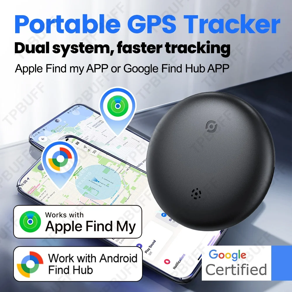 Dual System GpsTracker Google Find My Portable GPS Tracker Anti-Lost Alarm Android Find My Google Antilost