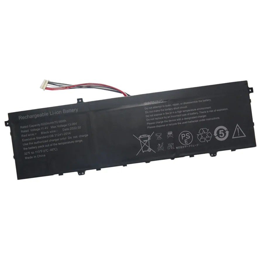 

Аккумулятор для ноутбука Hasee CNB5S19 CNB5S19-DZX3567 11,4 В 6200 мАч 70,68 Втч 10PIN 7 линий новый