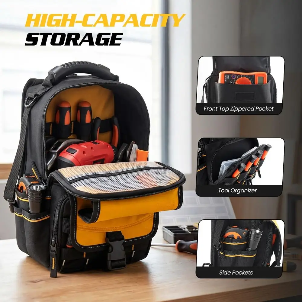 Waterproof Tool Bag Multi-Pocket Heavy Duty Tool Pouch Compact Design Mini Carry Tool Bag For Technician Mechanics Electrician
