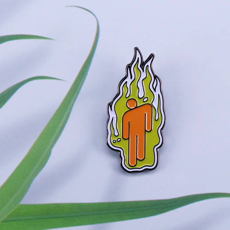 I Love Billie eilish Pins Creative Gift Accessories Jewelry Creative Badge Cartoon Brooch Lapel Pin Bag Backpack Hat Decoration