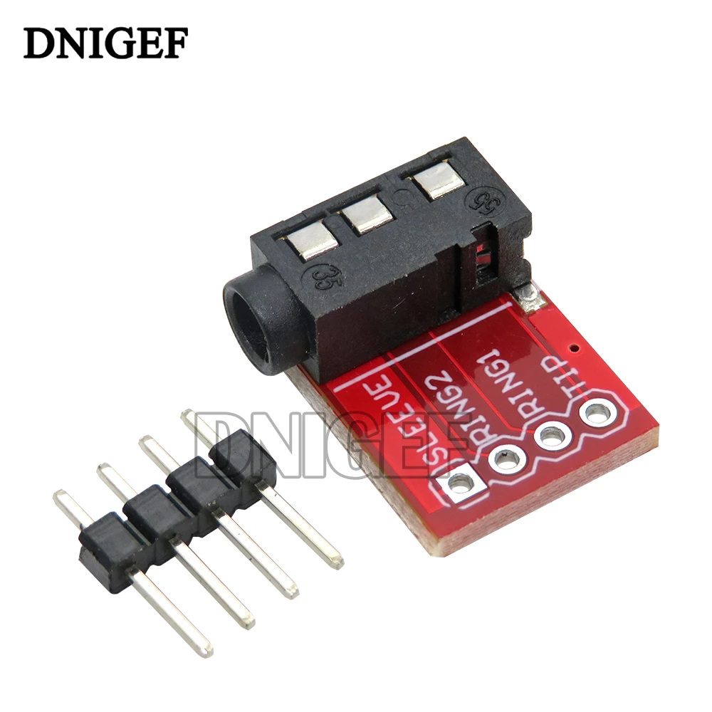 Dnigef 3.5Mm Plug Jack Stereo Plastic + Metalen Trrs Headset Audio Socket Breakout Board Uitbreiding Connector Module 3.5Mm jack
