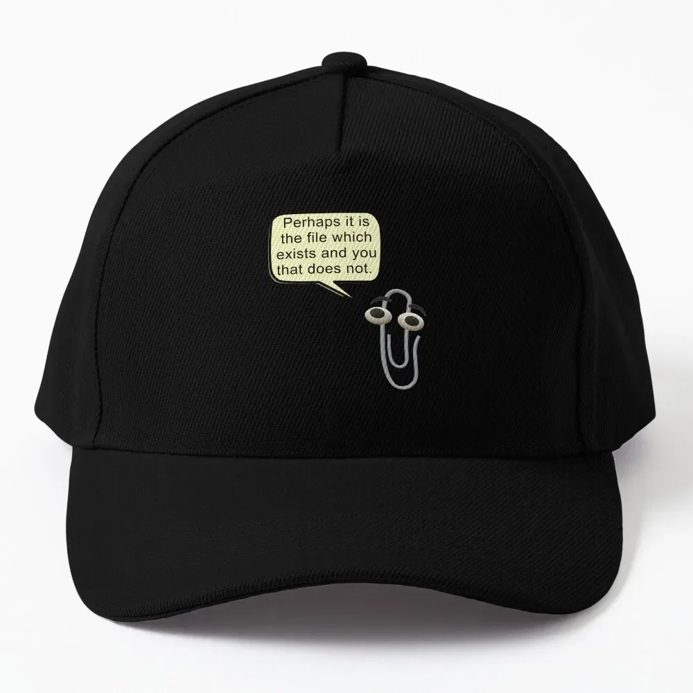 

Microsoft Clippy Philosophy Sticker Meme Sticker Baseball Cap Hat Luxury Brand fishing hat Women'S Hat 2023 Men'S