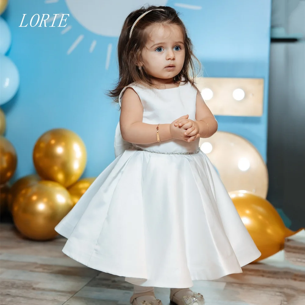 

LORIE Luxury Girl Dresses Minimalist Scoop Little Girl Dress Elegant Cute Princess Dress Bow Baby Girl Dresses Customized 2026