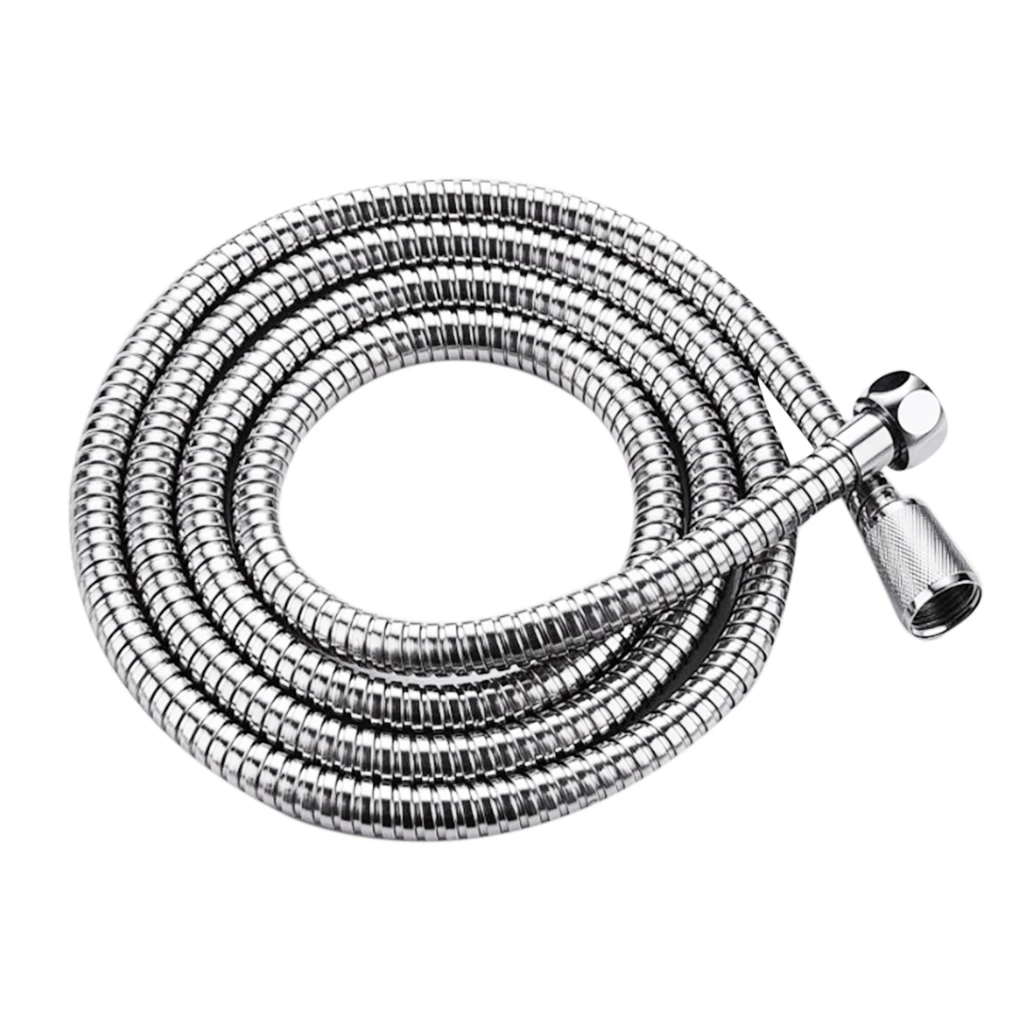 

Stainless Steel Double Buckle Water Pipe Flexible Shower Hose Bathroom Soft Tube Accessories 1 5m