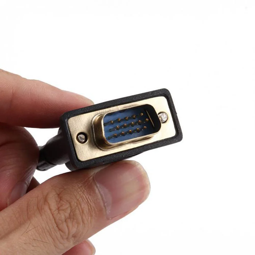 

Vga Svga to S-Video Av Out Converter Cable Black 15 Pin Male to Mini Din Female Out Adapter High Quality for Laptop Pc