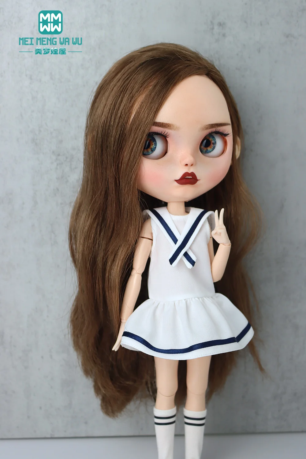 

Fits 28cm Blyth Doll Clothes Fashion School Uniform Skirt Azone OB22 OB24 Doll Toy Gift