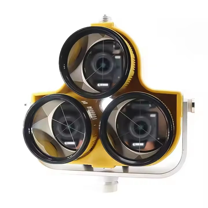 ADS30 Red Yellow Triple Prism 64mm Effective Diameter 0/-30mm Offset For Total Station