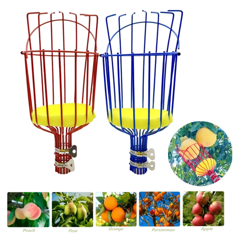 

Deep Basket Fruit Picker Head Convenient Fruit Picker Catcher Apple Peach Picking Farm Garden Picking Device Garden Tools