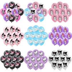 10 Stuks 12Inch Sanrio Kuromi Effen Kleur Latex Ballon Kinderen Gelukkige Verjaardag Feest Decoratie Baby Shower Globos Ballon Speelgoed