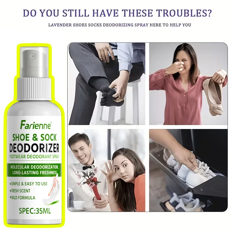 35ml Antibacterial Spray for Shoe Foot Odor Shoes Stink Freshener Socks Odor Remover Spray Refresh Antiperspirant Health Care