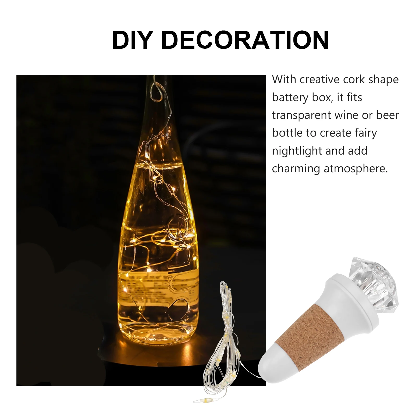 

Creative Led Rechargeable Wine Bottle Cork Super Bright Long Lasting Usb Charging Atmosphere Light For Party Decoration Rgb