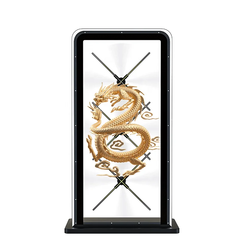 3D Holographic Projector Advertising Equipment Display Stand Screen 3D Holographic Projection Light Emitting Diode Fan Digital