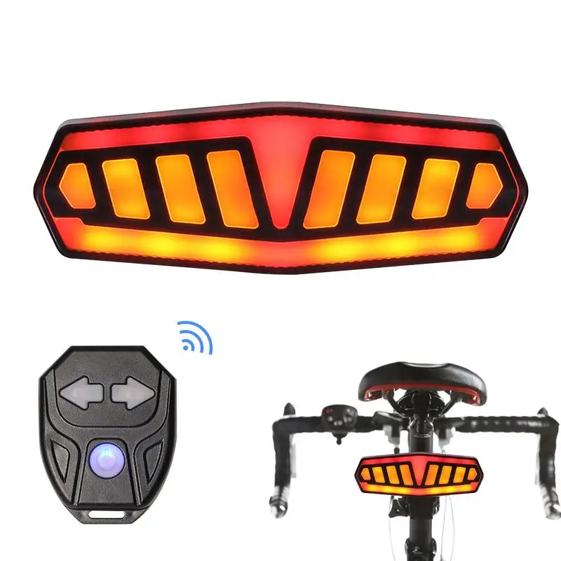 Rear Light For Bicycle LED Rear Bike Lights Taillights Rechargeable Bicycle Rear Light For Night Riding Wireless Control Warning