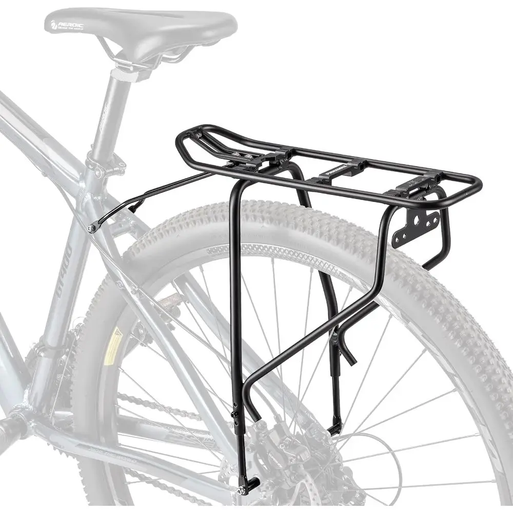 

Bike Rear Rack - ycle Pannier Rack Compatible with MIK System, Bike Cargo Rack or Disc Brake/Non-Disc Brake Mount - Height Adjus