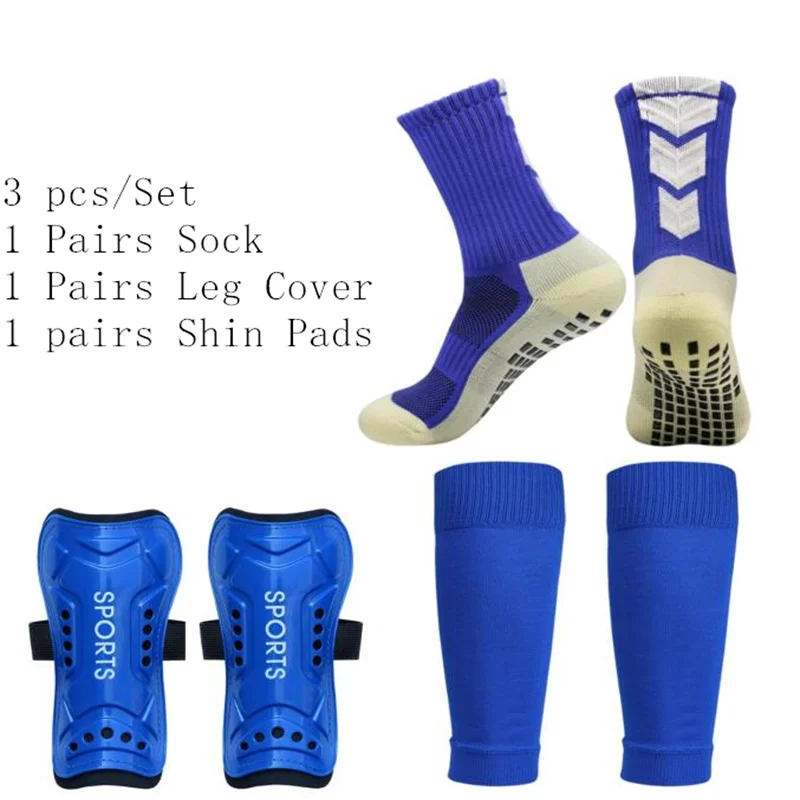 3Pcs/ Set Sports Socks Men Women Football Socks Dispensing Anti-slip Tennis Soccer Sock Professional Leg Guards Leg Sock Male