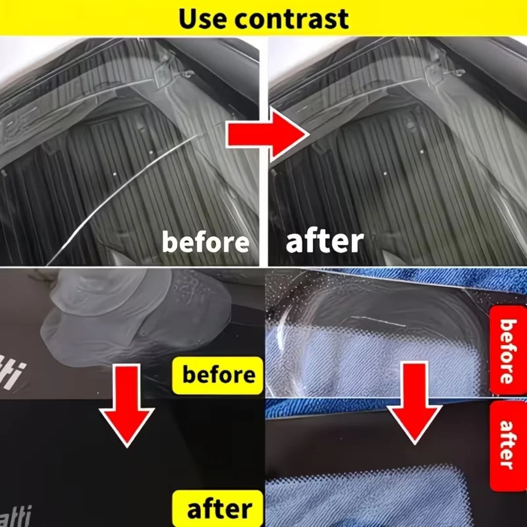 QIFENGHE 100ml Glass Scratch Repair Kit, Windscreen Scratch Remover Polish for Minor Cracks & Scratches, Easy DIY Use