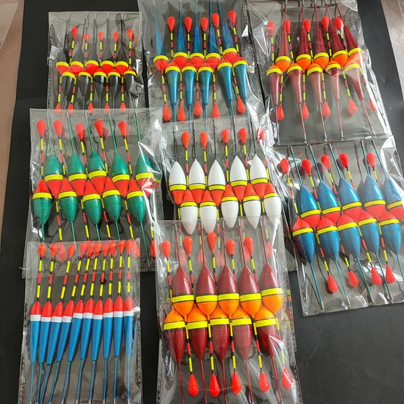 Juego de flotadores de pesca de espuma Multicolor, boya de tamaño mixto, accesorios de aparejos Bobber para pesca en agua dulce y salada, equipo ligero