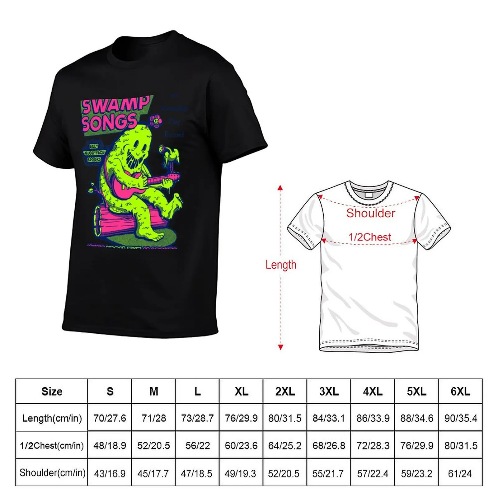 Swamp Songs - White/Neon T-Shirt Short sleeve tee boys whites custom shirt summer clothes mens champion t shirts