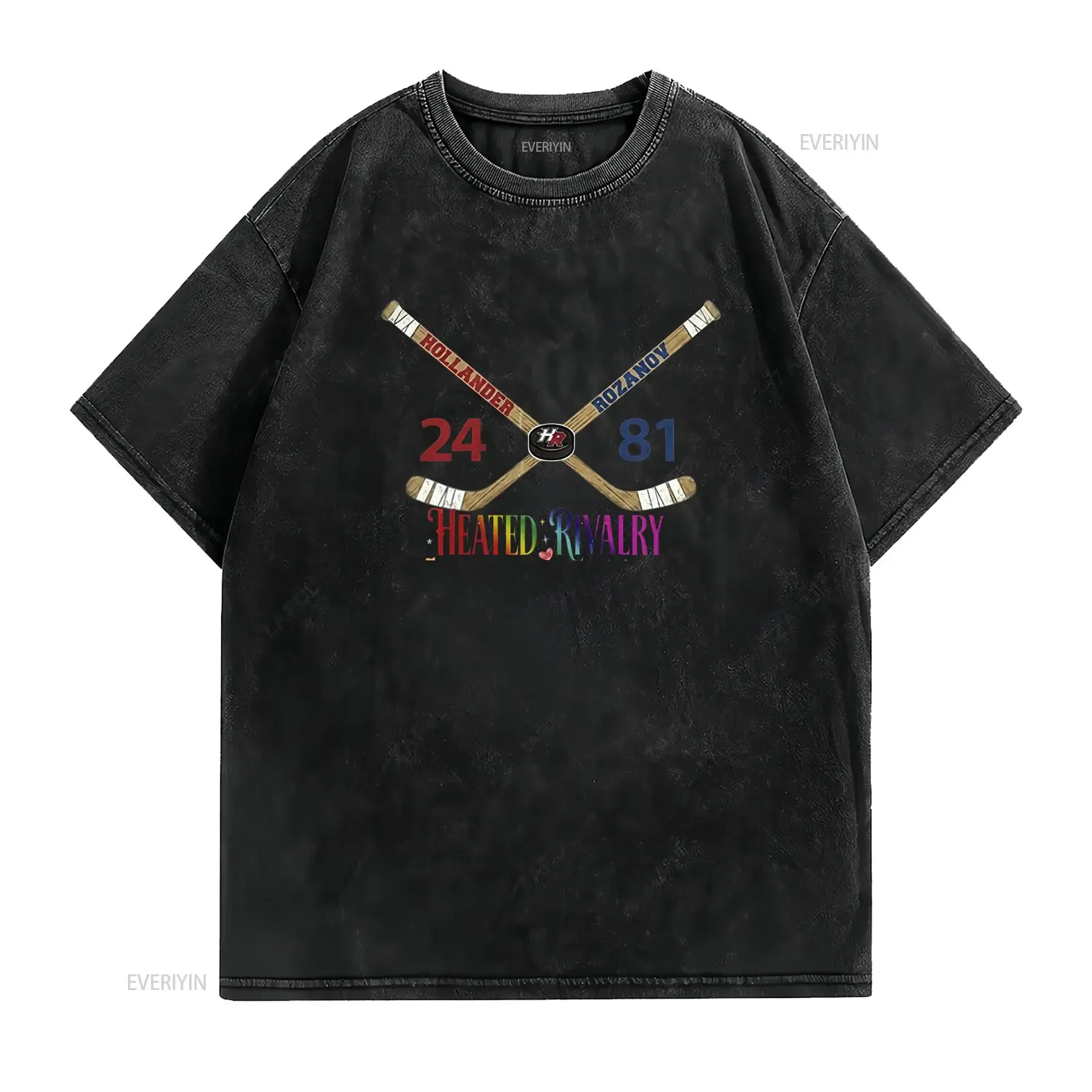 Maglietta 2026 Nuova Rivalità Romantica Colori Confortevoli Hollanov Coppia Libro Hockey Rivali Stile Casual Collo vintage