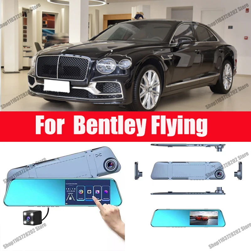 

For Bentley Flying Carplay Android Auto GPS Dash Cam AUX FM Radio Dashcam Car Camera Stream RearView Mirror Drive Recorder