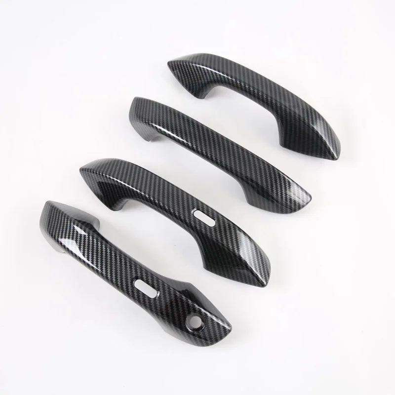 For Volkswagen ID. Buzz 2022 2023 Accessories ABS Chrome Carbon Fiber Door Handle Cover Decoration Protector Car Sticker Styling