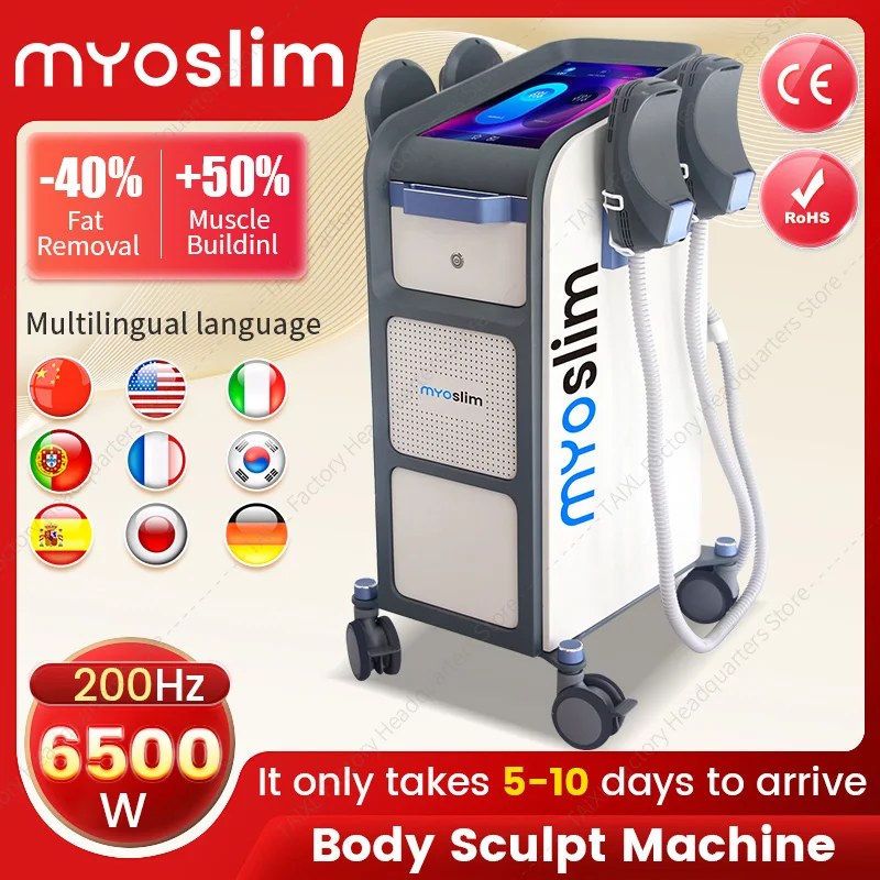 

RF EMS Body MYOslim Sculpting Machine New Sculpt Weight Loss Massager Electromagnetic Fat Slimming Muscle Stimulation Device