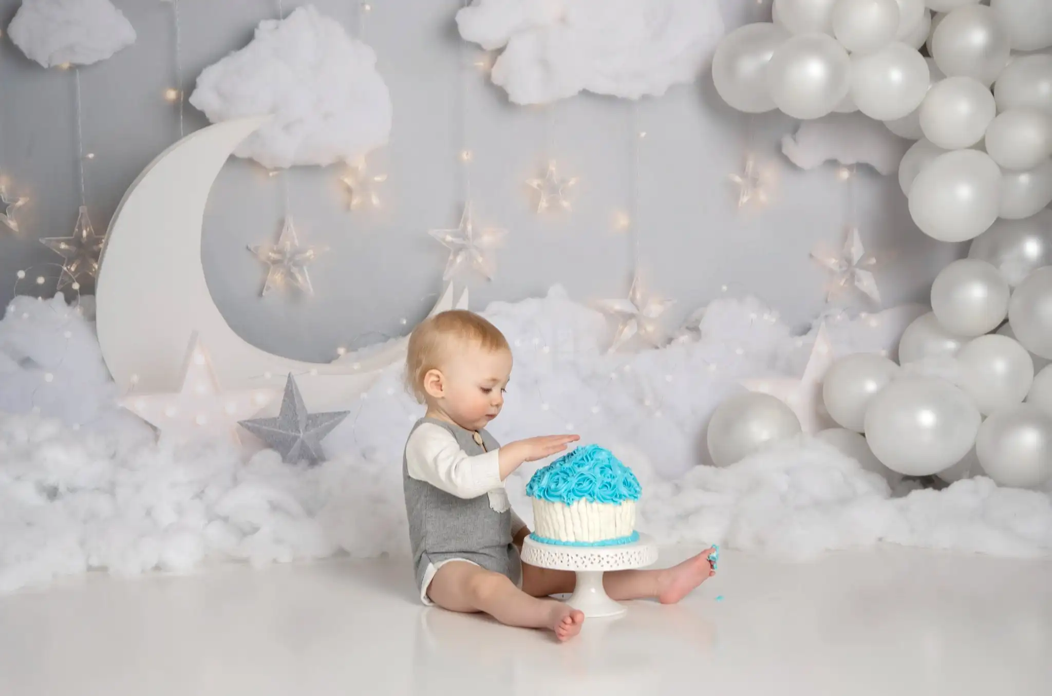 Dreamy by Sweet Memories Photo Backdrops Kids Baby Birthday Cake Smash Props Child Adult Photography Decor Moon Stars Background