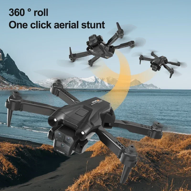 New M4 Drone 4K Professinal 5G WIFI With Wide Angle Triple HD Camera Foldable RC Helicopter WIFI FPV Height Hold Apron Sell view 5