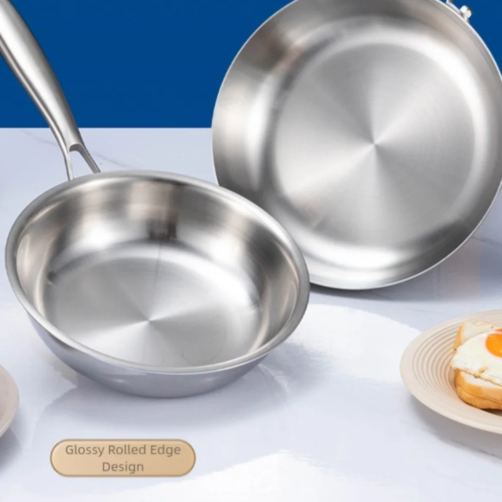 

Stainless Steel Frying Pan, Frying Pan With Lid, Induction Cooking Pans Non-Stick Frying Pan Cooking Easy To Clean