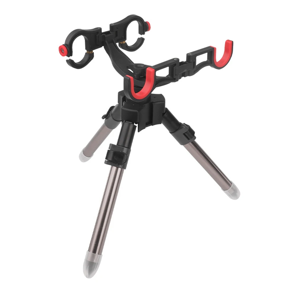 Portable Triangle Fishing Rod Support Adjustable Collapsible Fish Banksticks Holder Multifunctional Fishing Accessories