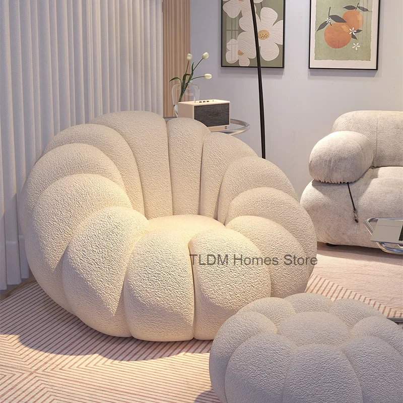 Bedroom Lazy Sofa White Sleep Single Lounge Chair Sofa Living Room Chaise Tatami Creative Meuble De Salon Balcony Furniture