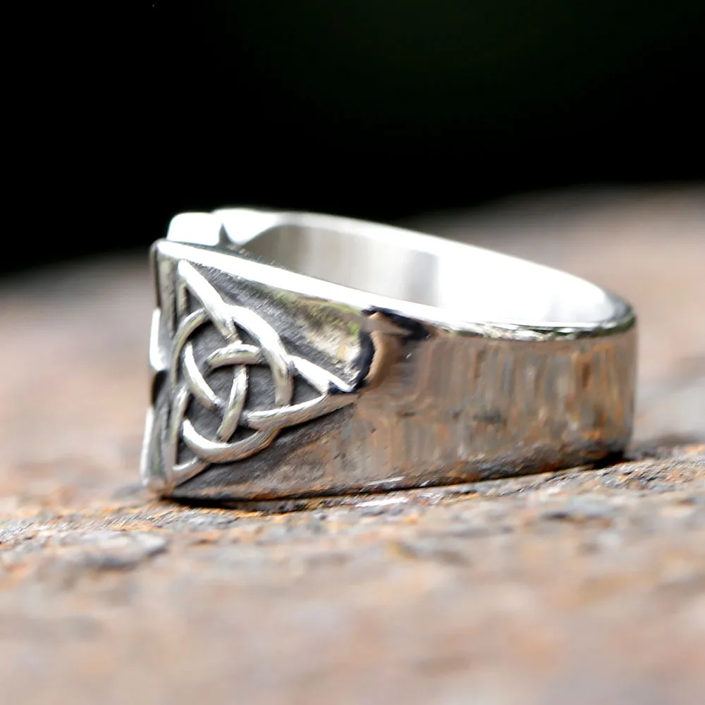 2023 New 316L Stainless Steel Viking Slavic Of Russia Savarog Amulet Celtic Knot Ring For Man Dropshipping free shipping