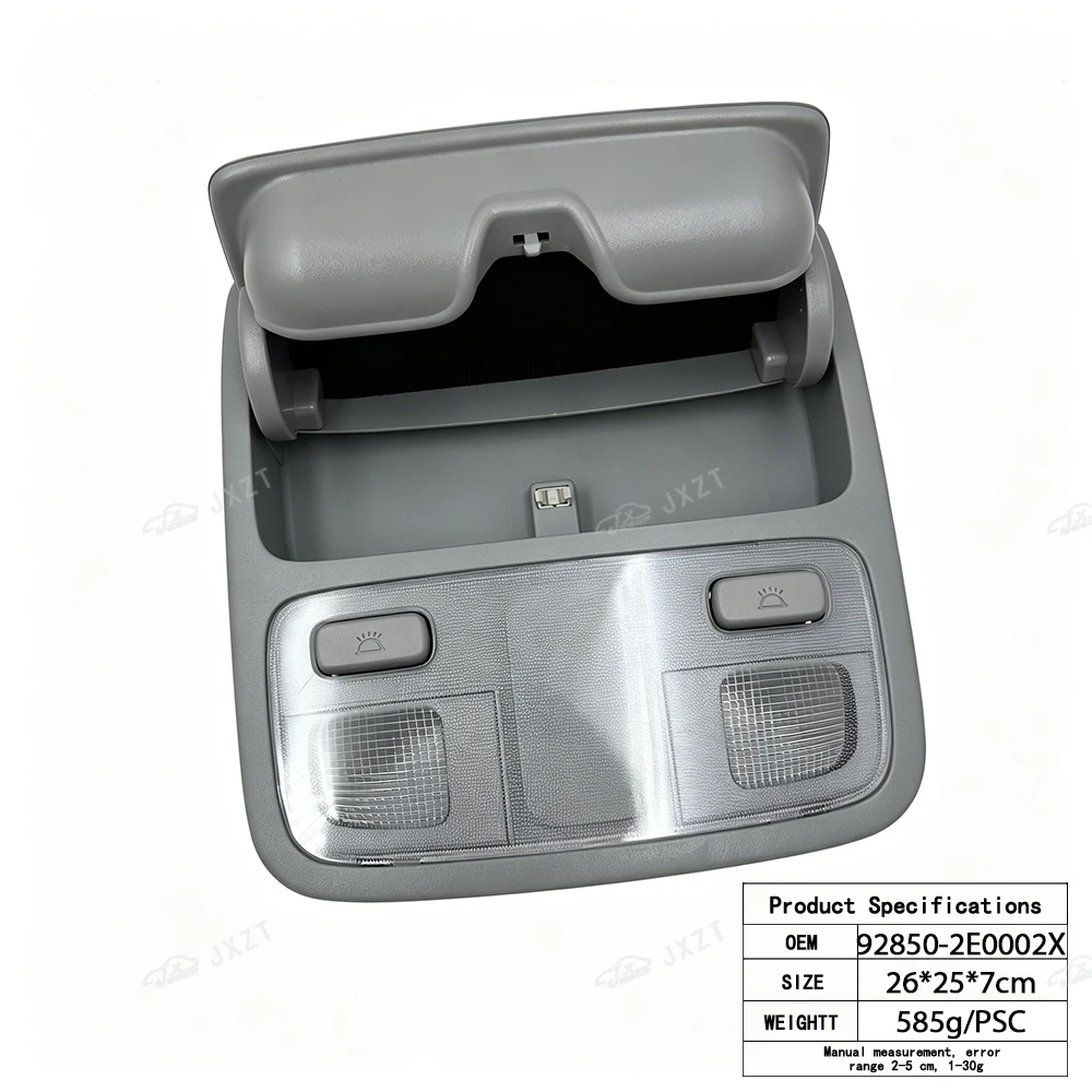 928502E000 Gray Overhead Console with Reading Lights & Beige Glasses Case for Hyun-dai Tucson 2004-2009 92850-2E000