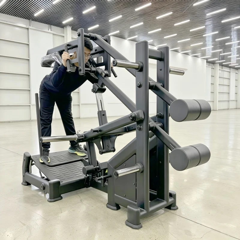 Huck Steel Adjustable Commercial Squat Machine Gym Leg Training Thigh Trainer Hip V-Shaped Fitness Equipment for Gym
