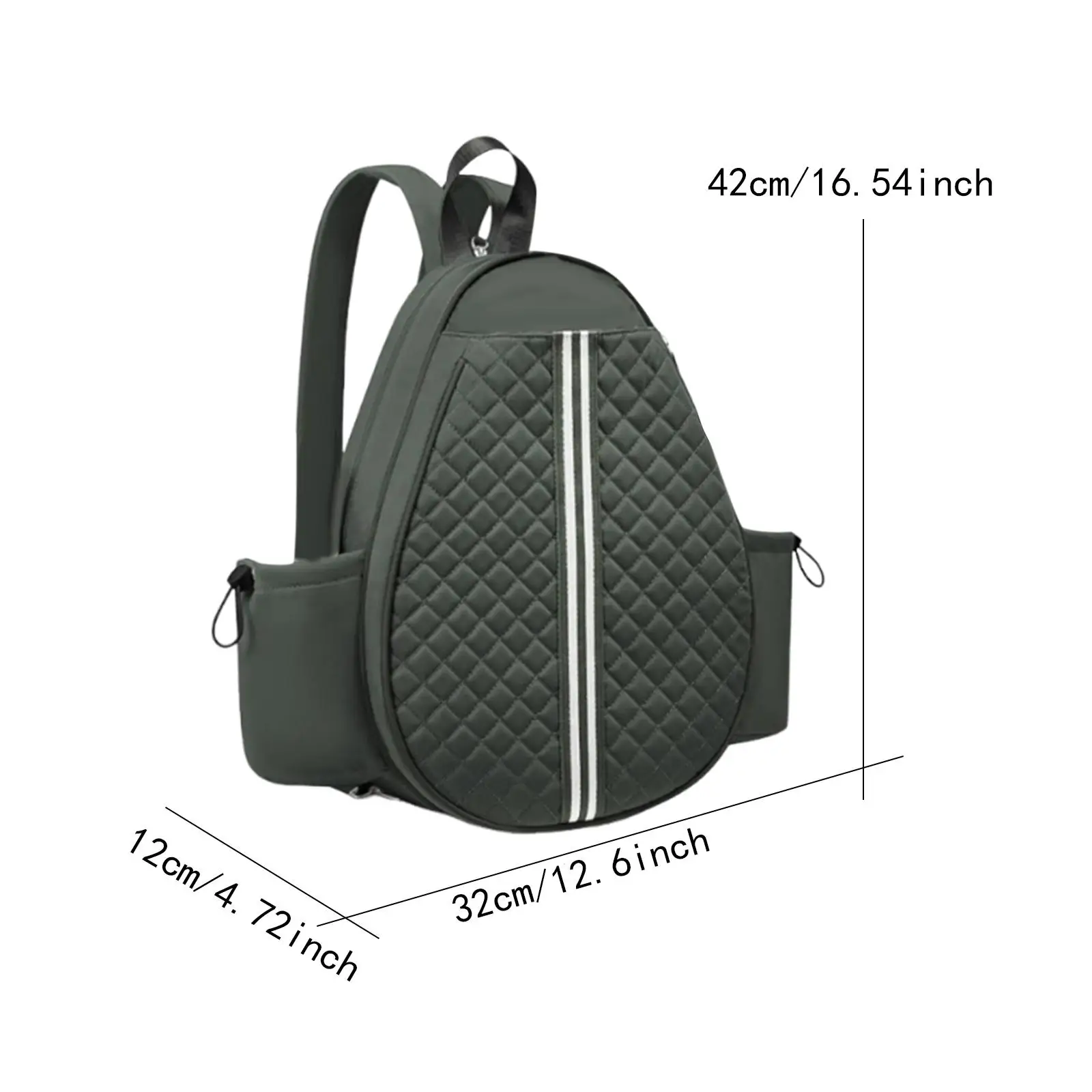 테니스 가방 측면 포켓이 있어 세련된 디자인, 피클볼용 경량 야외 휴대용