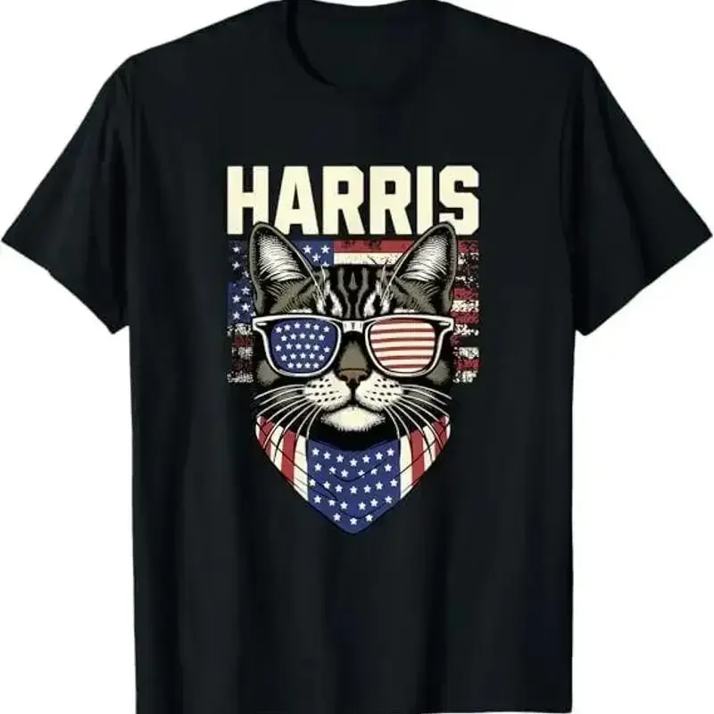 Kamala Harris for President 2024, Funny Cat Graphic TShirt
