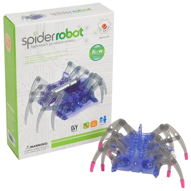 Inteligente Aranha Elétrica Robô Brinquedo, Kit DIY, Montagem Edifício Puzzle, Engraçado Pet Eletrônico, Montagem DIY