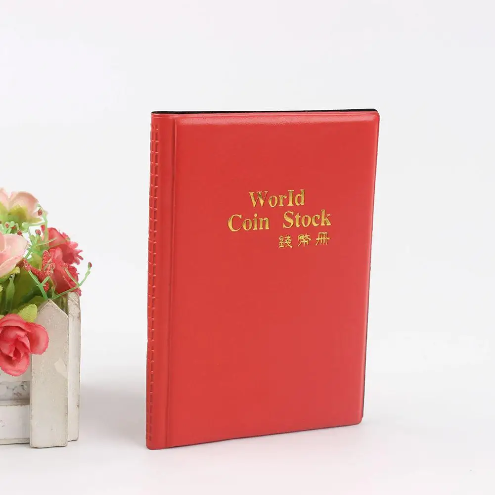 

Premium Coin Collection Album with Acid-Free Pages Leather Cover for Home Decoration Scrapbook Photo Storage Display Organi A9L4