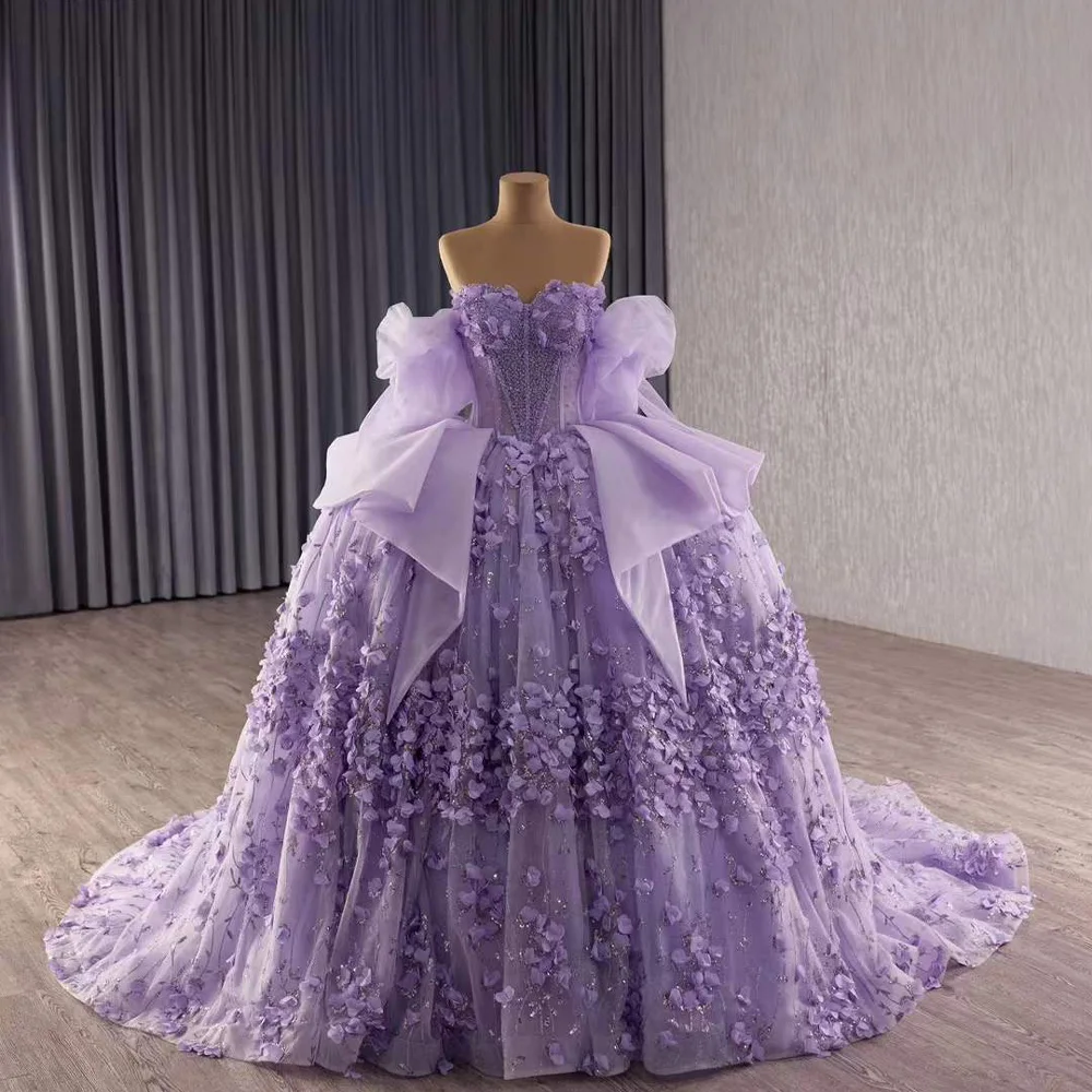 Vestidos De 15 Años Quinceañeras sin mangas apliques De novia con cordones en la espalda vestido largo rosa o morado para ocasiones especiales