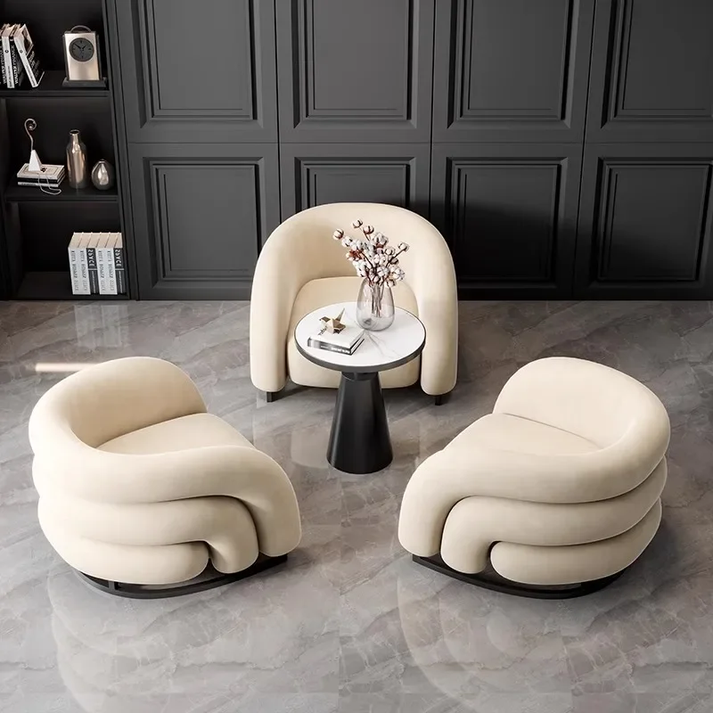 Velvet single sofa armchair