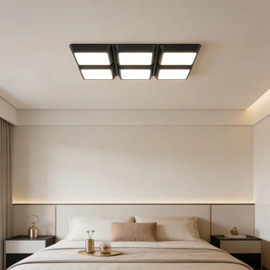 Modern LED Ceiling Light 3 Color Stepless Dimmable Flush Mount Indoor Lighting for Bedroom Living Room Hallway