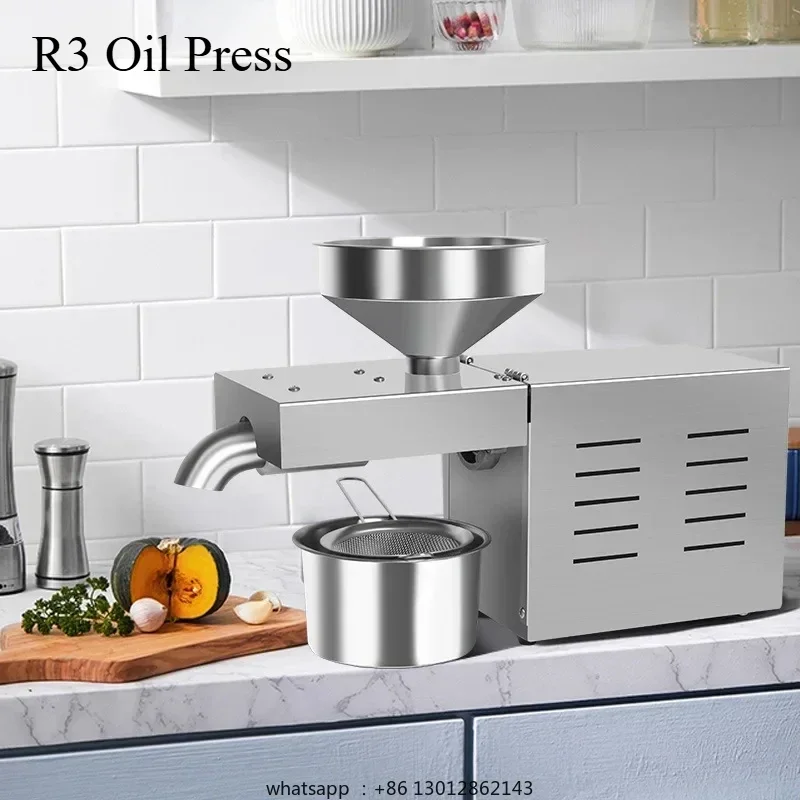R3 Automatic Multifunctional Oil Press Electric Small Oil Press Home Commercial Stainless Steel Oil Press Machine