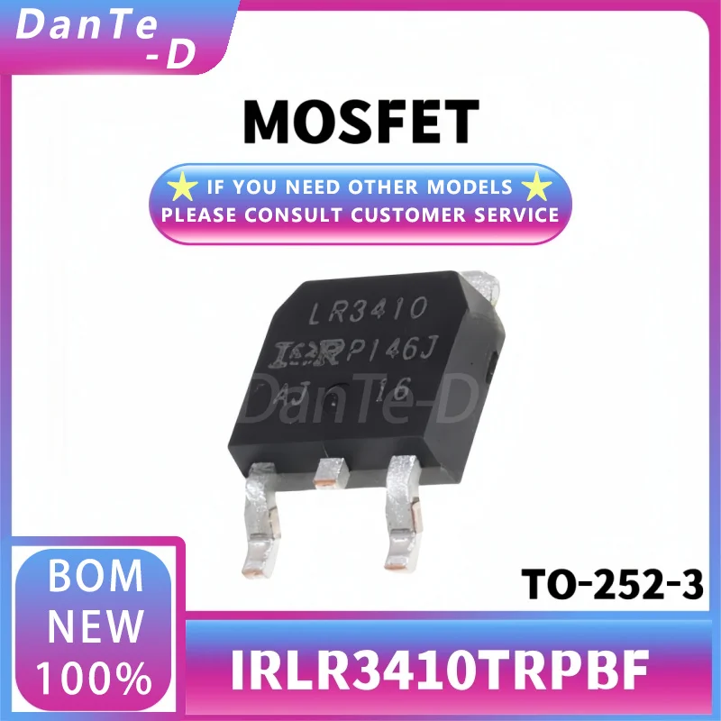 10PCS IRLR3410TRPBF TO-252-3 N-channel 100V 17A SMD MOSFET tube original authentic